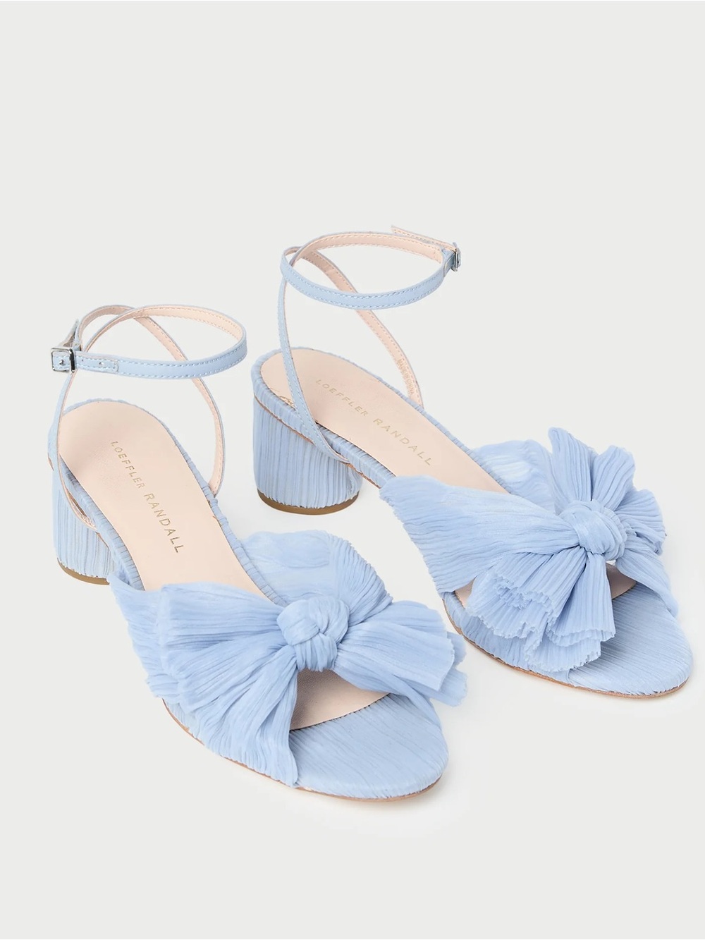 Loeffler Randall // Dahlia Blue Pleated Bow Heel